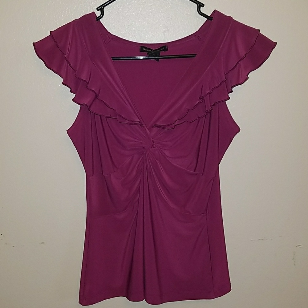 🎉$5🎉Petite purple/pink top! Petite medium EUC!!!